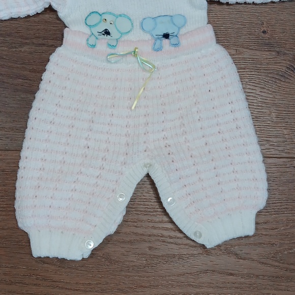 VINTAGE KNIT ONE PIECE INFANT outfit... #5843 - Picture 5 of 10